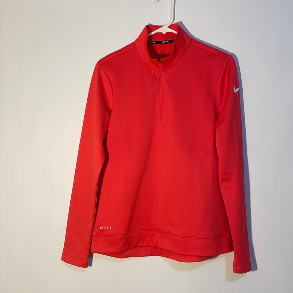 Nike Golf Dry-Fit long sleeves red Pullover Sz: S